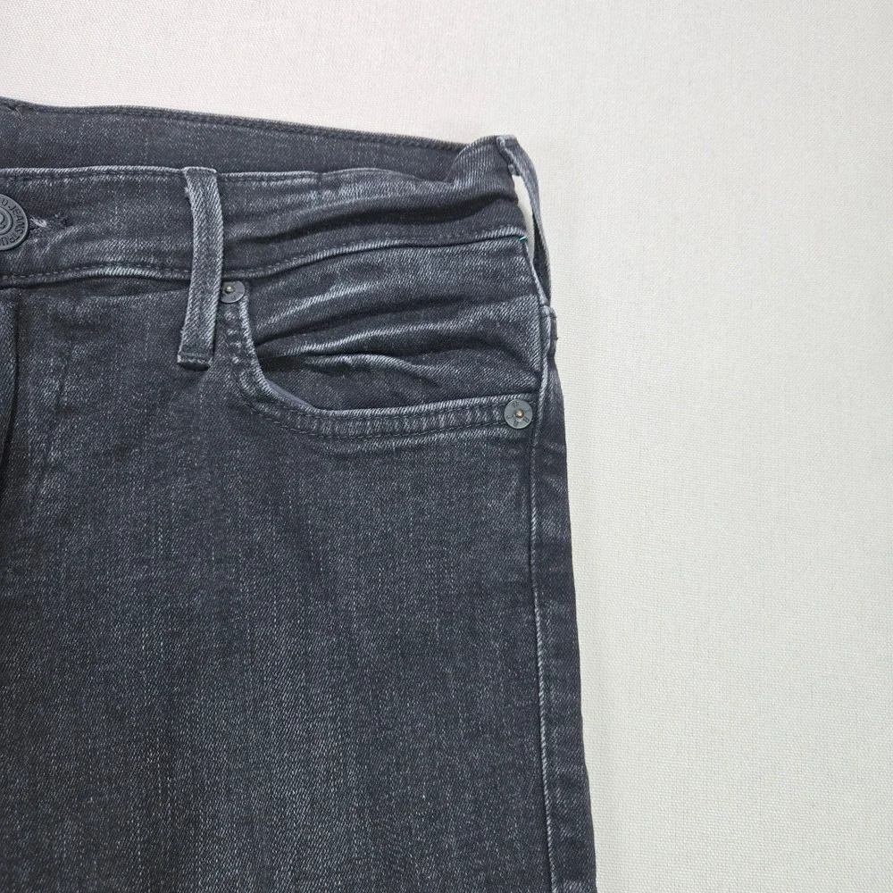 True Religion Halle Mid Rise Super Skinny‎ Jeans Black Wash Zipper Ankle Size 28 - Picture 6 of 15